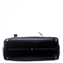 Saint Laurent Black Patent Leather Large Muse Two Satchel