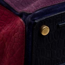 Pre Owned حقيبة سيلين ميوز تو جلد سويدي ونوبوك متعدد الألوان كبيرة