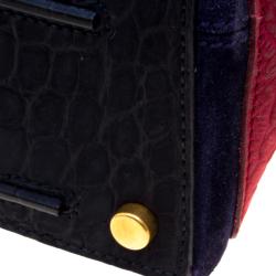 Pre Owned حقيبة سيلين ميوز تو جلد سويدي ونوبوك متعدد الألوان كبيرة