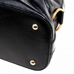 Pre Owned Saint Laurent Paris Black Patent Leather Large Muse Bag