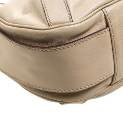 Pre Owned Saint Laurent Beige Leather Mombasa Hobo
