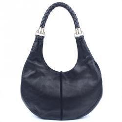 Pre Owned Saint Laurent Paris Black Leather/Suede Tassel Hobo