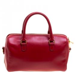 Pre Owned Saint Laurent Red Leather Baby Duffle 3 Bag