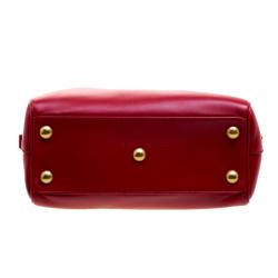Pre Owned Saint Laurent Red Leather Baby Duffle 3 Bag