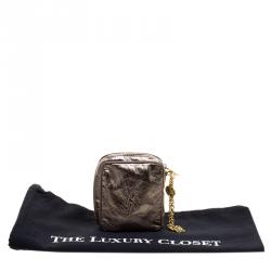 Pre Owned حقيبة سان لوران حمالة معصم ميني بل دو جور جلد برونزية