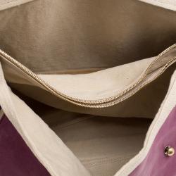 Pre Owned Saint Laurent Multicolor Leather and Canvas Large Muse Two Satchel