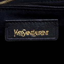 Saint Laurent Black Leather Medium Cabas Chyc Satchel