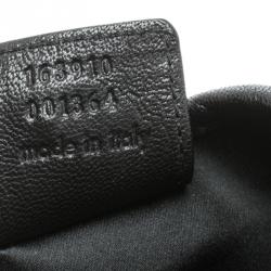 Saint Laurent Black Leather St. Tropez Ruffle Hobo