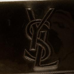 مملوكة مسبقًا حقيبة كلاتش سان لوران باريس بل دو جور قلاب جلد لامعة حمراء