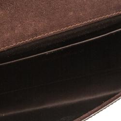 مملوكة مسبقًا حقيبة كلاتش سان لوران باريس بل دو جور قلاب جلد لامعة حمراء