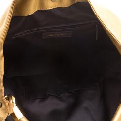 Saint Laurent Gold Leather Roady Hobo