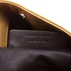 Saint Laurent Gold Leather Roady Hobo