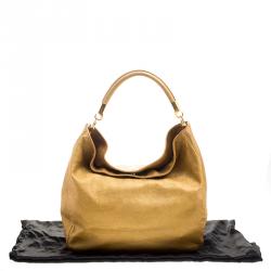 Saint Laurent Gold Leather Roady Hobo