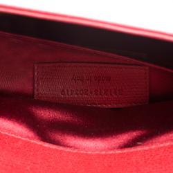 Pre Owned Saint Laurent Red Leather Chyc Clutch