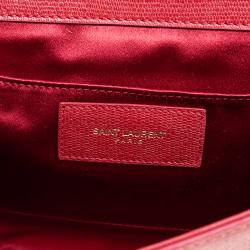 Pre Owned Saint Laurent Red Leather Chyc Clutch