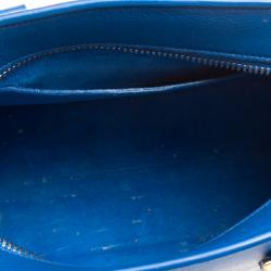 مملوكة مسبقًا حقيبة سان لوران باريس جلد أزرق بسحاب محيط