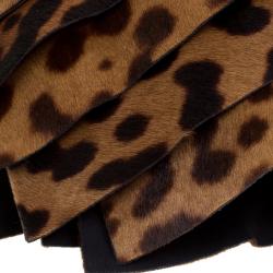 Pre Owned حقيبة سان لوران باريس سان تروبيز شعر مهر فهد بنية