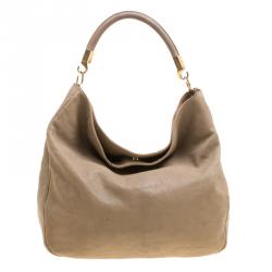 Saint Laurent Paris Beige Leather Roady Hobo