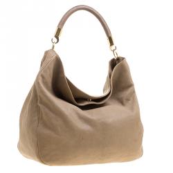 Saint Laurent Paris Beige Leather Roady Hobo