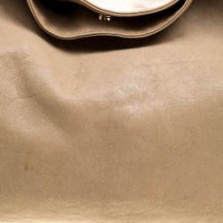 Saint Laurent Paris Beige Leather Roady Hobo