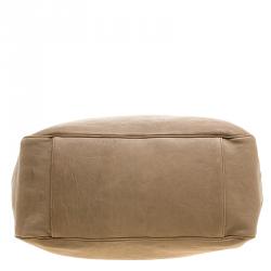 Saint Laurent Paris Beige Leather Roady Hobo