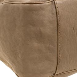 Saint Laurent Paris Beige Leather Roady Hobo