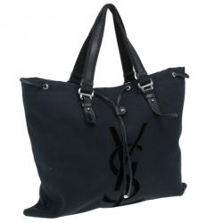 مملوكة مسبقًا Saint Laurent Paris Black Canvas Kahala Tote
