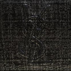 مملوكة مسبقًا Saint Laurent Silver/Black Shimmering Canvas Belle De Jour Clutch