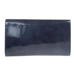 مملوكة مسبقًا Saint Laurent Paris Blue Patent Leather Belle De Jour Clutch