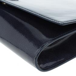 مملوكة مسبقًا Saint Laurent Paris Blue Patent Leather Belle De Jour Clutch