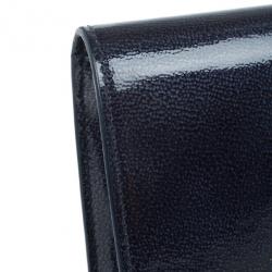 مملوكة مسبقًا Saint Laurent Paris Blue Patent Leather Belle De Jour Clutch