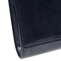 مملوكة مسبقًا Saint Laurent Paris Blue Patent Leather Belle De Jour Clutch