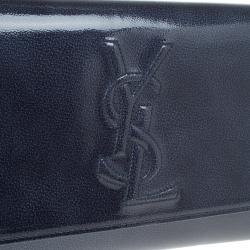 مملوكة مسبقًا Saint Laurent Paris Blue Patent Leather Belle De Jour Clutch