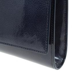 مملوكة مسبقًا Saint Laurent Paris Blue Patent Leather Belle De Jour Clutch