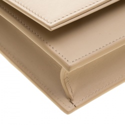 Pre Owned محفظة سان لوران باريس كيت جلد بيج بشراشيب وسلسلة