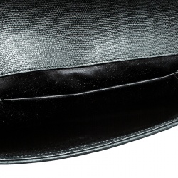 Pre Owned حقيبة كلاتش سان لوران باريس شيك جلد برتقالية