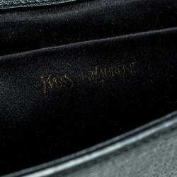 Pre Owned حقيبة كلاتش سان لوران باريس شيك جلد برتقالية