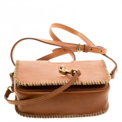 Pre Owned حقيبة كروس سان لوران شارلوت توي جلد بنية