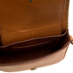 Pre Owned حقيبة كروس سان لوران شارلوت توي جلد بنية