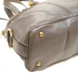 Saint Laurent Paris Taupe Shimmering Leather Large Muse Bag