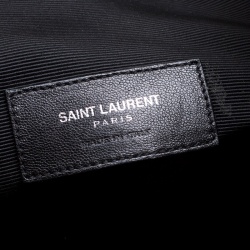 Pre Owned Saint Laurent Black Leather Rider Bucket Bag