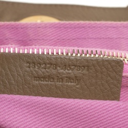 Pre Owned Saint Laurent Paris Taupe/Pink Leather and Canvas Muse Two Satchel