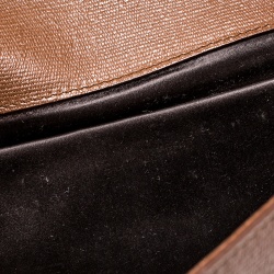 Pre Owned Saint Laurent Brown Leather Large Chyc Clutch