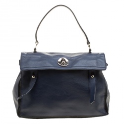 Pre Owned حقيبة يد سان لوران باريس ميوز تو جلد بنية متوسطة