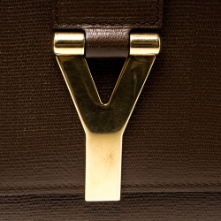 مملوكة مسبقًا حقيبة كلاتش سان لوران باريس شيك جلد برتقالية