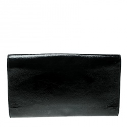 Pre Owned Saint Laurent Black Patent Leather Belle De Jour Flap Clutch
