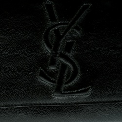 Pre Owned Saint Laurent Black Patent Leather Belle De Jour Flap Clutch