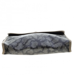 Pre Owned Saint Laurent Beige/Brown Printed Coated Canvas Cosmetic Pouch