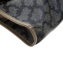 Pre Owned Saint Laurent Beige/Brown Printed Coated Canvas Cosmetic Pouch
