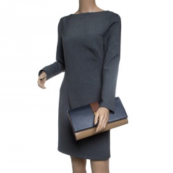 Pre Owned Saint Laurent Multicolor Leather Large Chyc Clutch